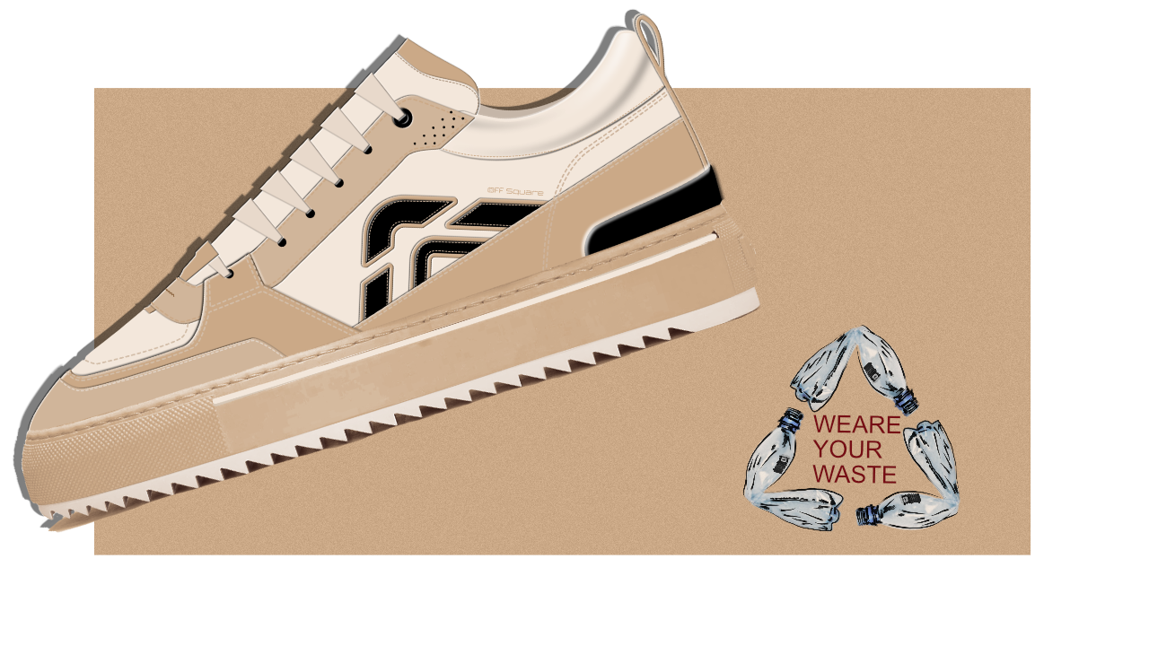 Sneaker made with bio degradable leather