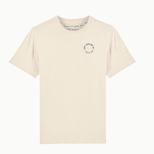 Kurzärmliges T-Shirt mit Off Square Logo Offs Camel